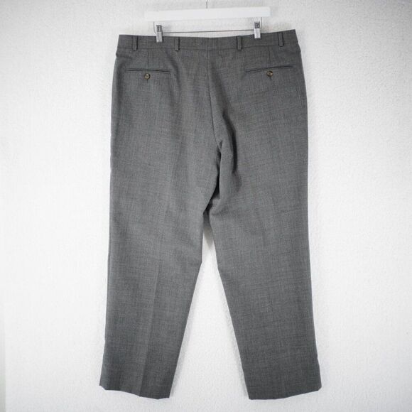 Lauren Ralph Lauren Super‎ 100's Wool Gray Flat Front Mid Rise Dress Pants 40/31 - Picture 3 of 7